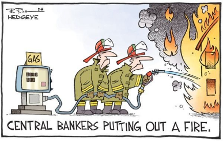 central banker fire cartoon