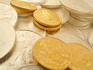 gold and silver coins