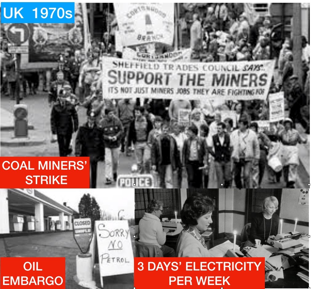 UK Coal miners strike in the 70s